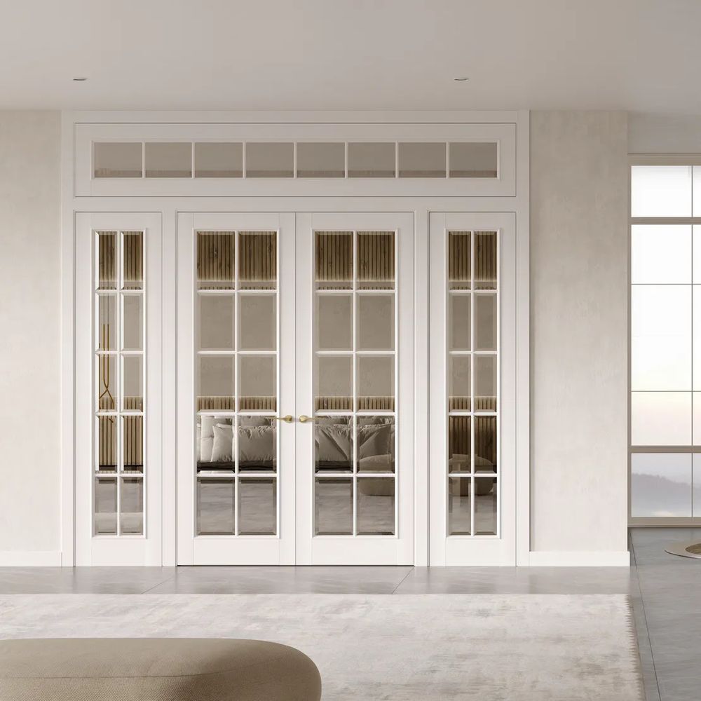 Двери WestStyle En 2 Emlayer белый / Графит Сатинат  ДО