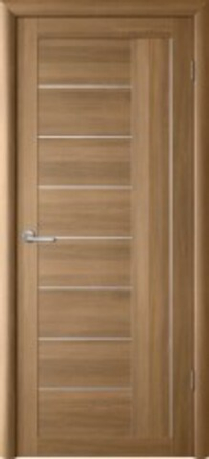 Межкомнатные двери ALBERO "Марсель" Лиственница Мокко (ДО) молдинг серебро