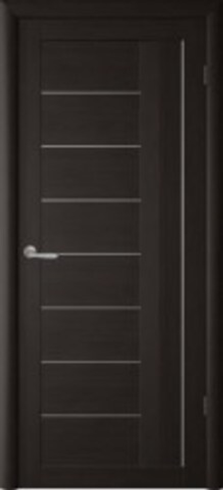 Межкомнатные двери ALBERO "Марсель" Темный Кипарис (ДО) молдинг серебро