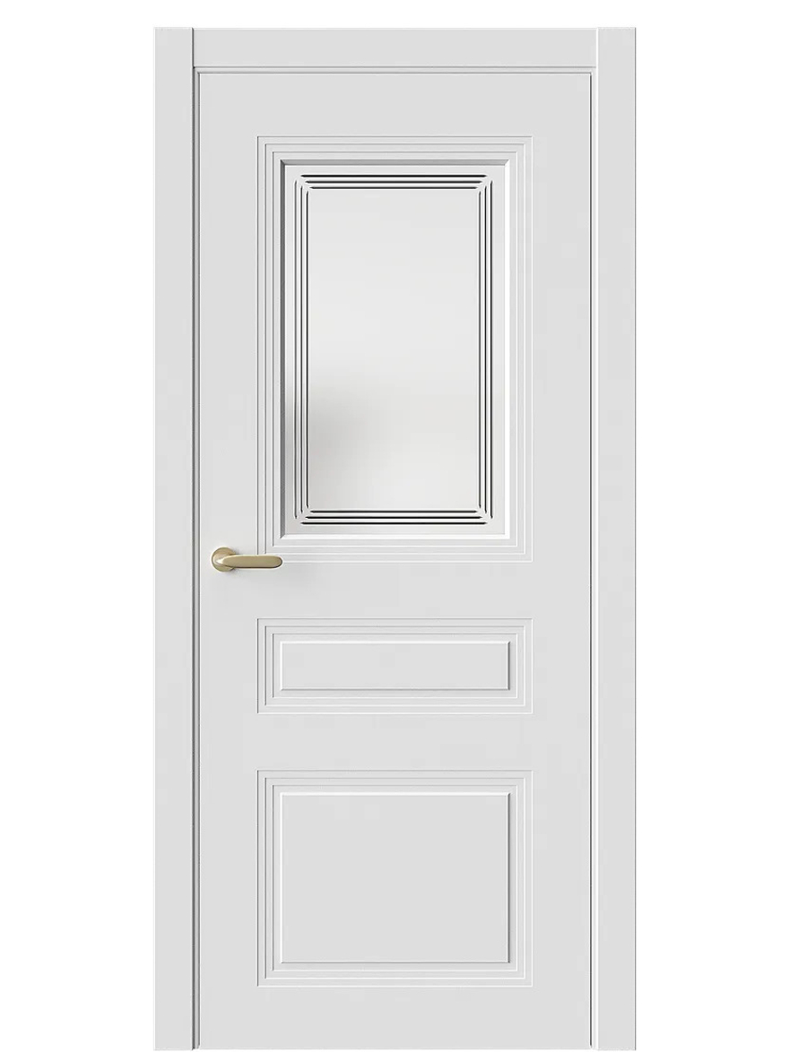 Двери WestStyle  Monte 8 Меринос Белый /Белое Сатинат ДО