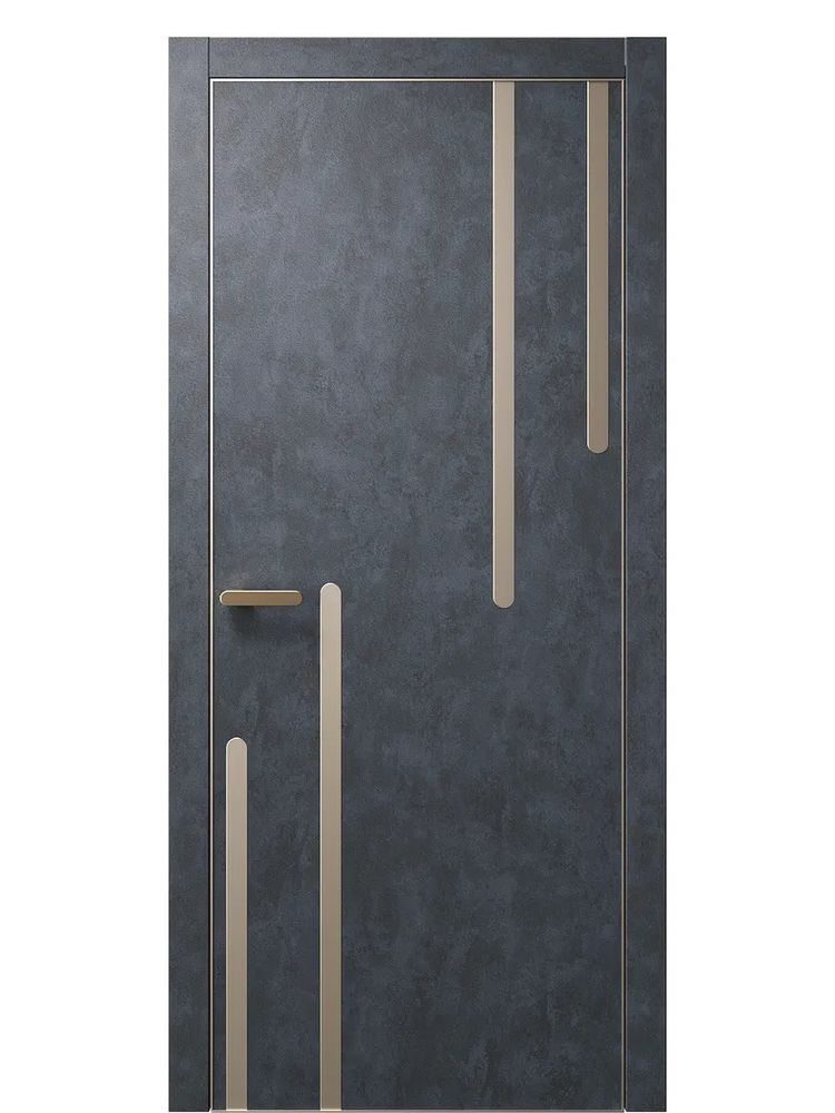 Двери WestStyle  &quot;IN М2.1&quot; Черный Кварц /молдинг /алюм.кромка  ДГ