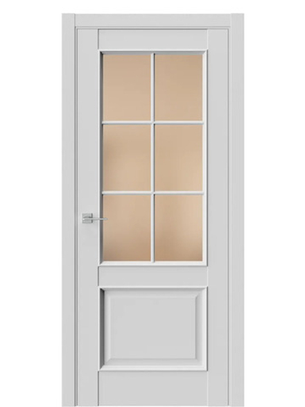 Двери WestStyle En 6 Emlayer серый / Бронза Сатинат  ДО