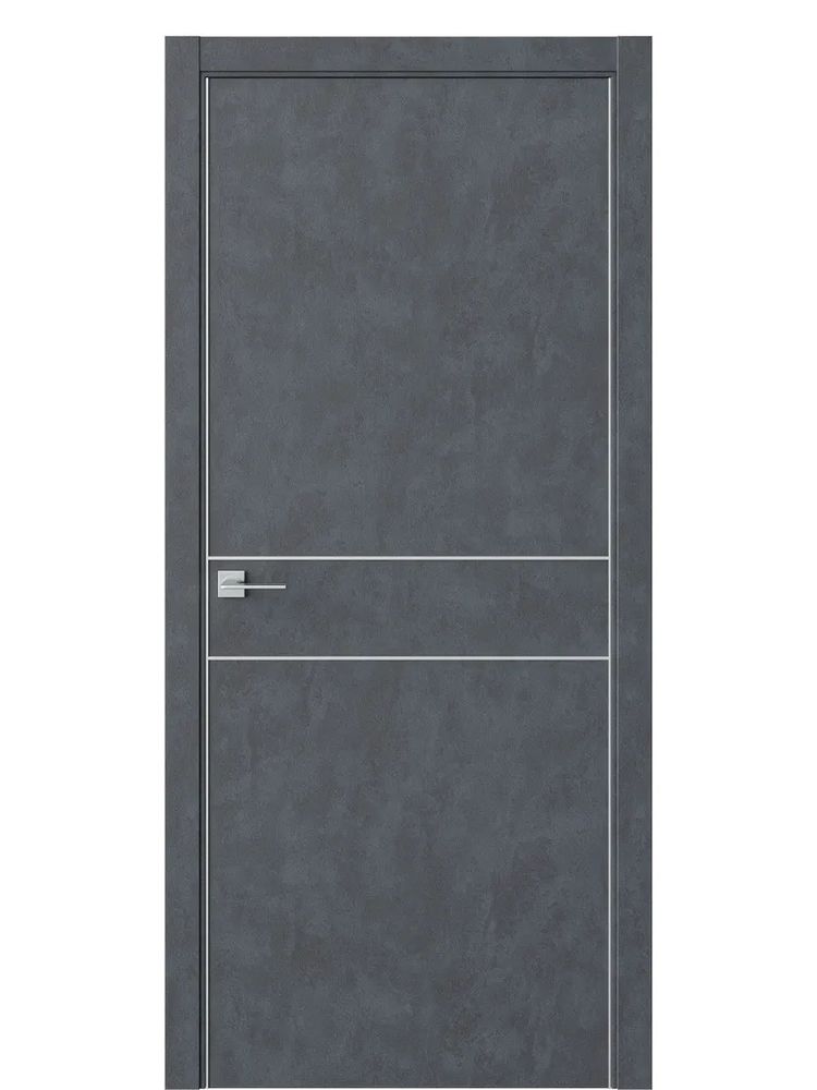 Двери WestStyle  "IN 20" Бетон Маренго /алюм.кромка ДГ