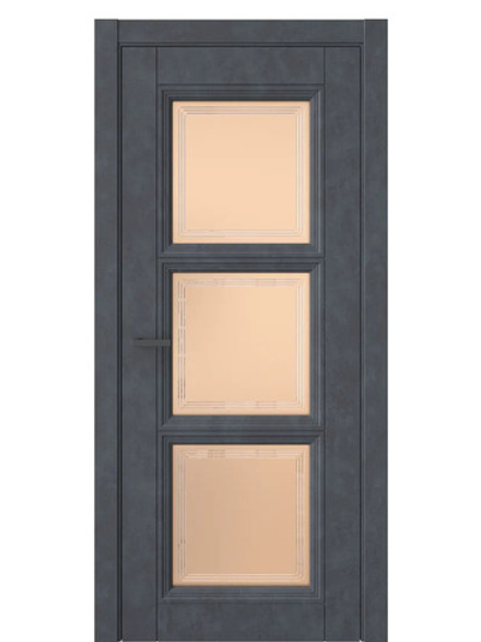 Двери WestStyle  Demiss 6  Бетон Маренго / бронза сатинат ДО