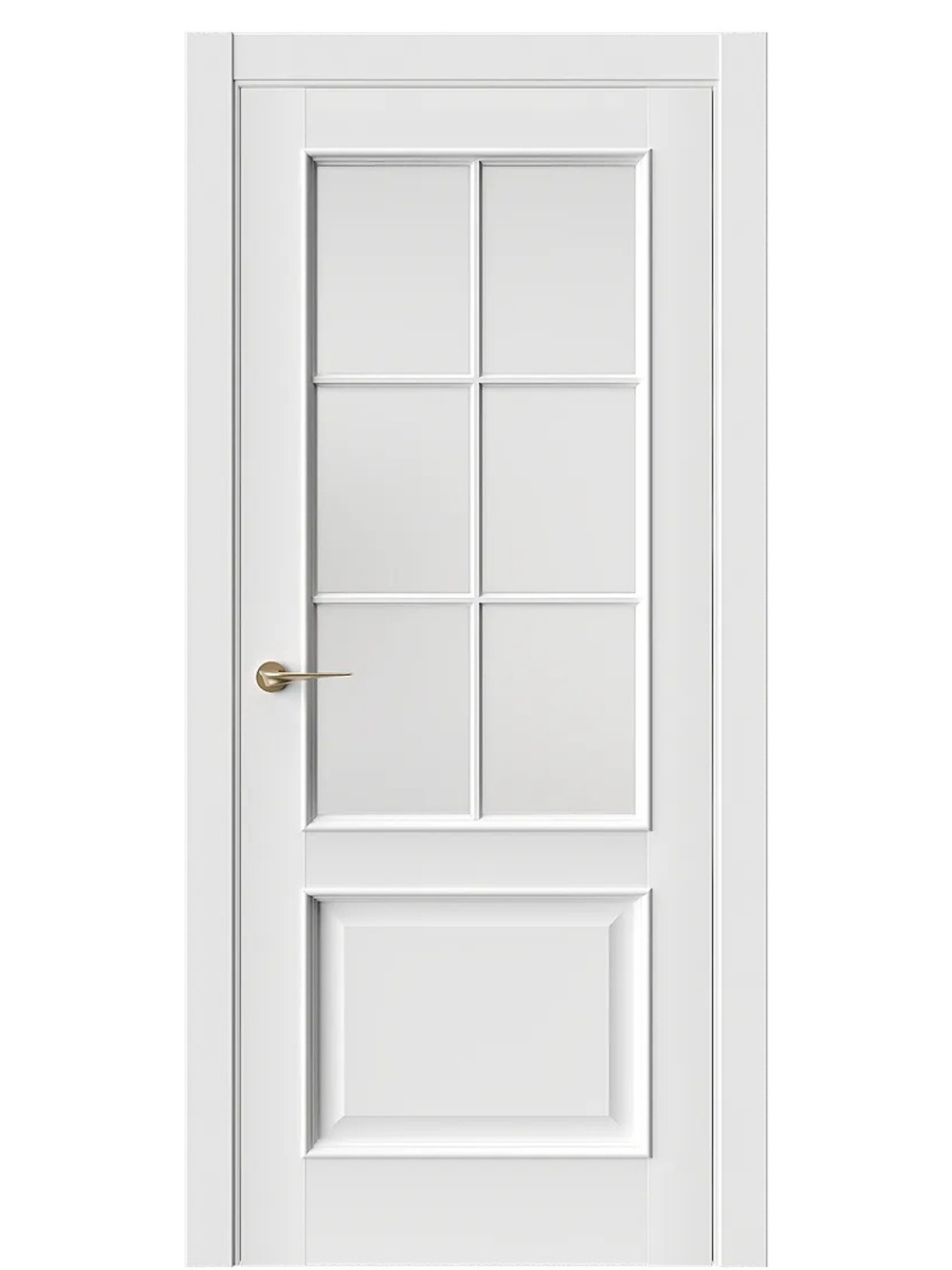 Двери WestStyle En 6 Emlayer белый / Белое Сатинат  ДО