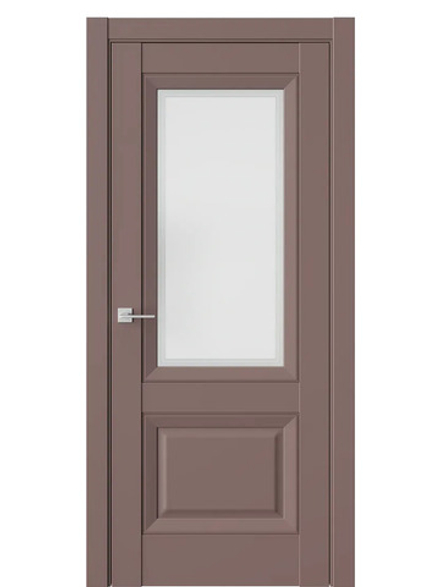 Двери WestStyle  PL4F Милкшейк /Белое Сатинат /Молдинг ДО