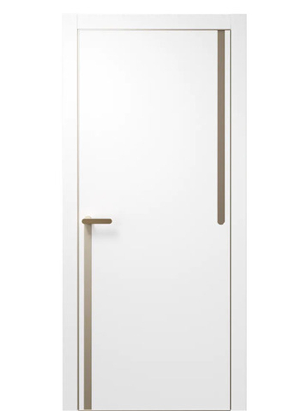 Двери WestStyle  "IN М2.3" Меринос Белый /молдинг /алюм.кромка  ДГ