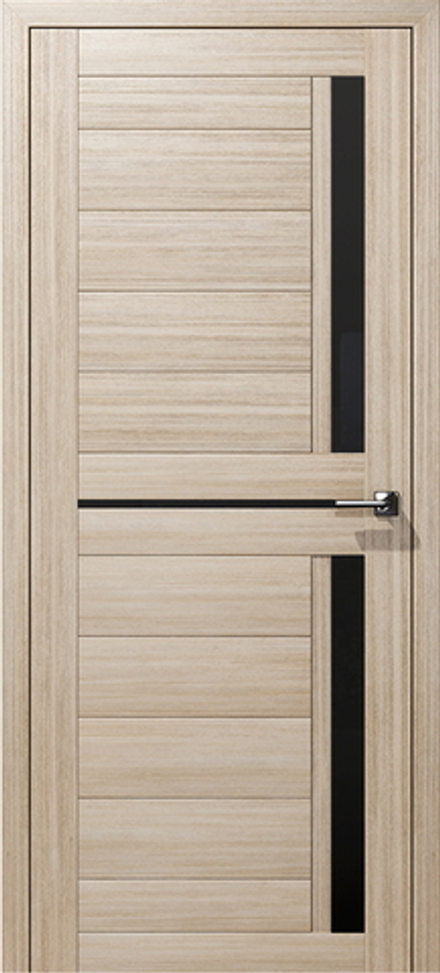 Межкомнатные двери ВОСХОД "ДЕЛЬТА" Амурская лиственница черное стекло ДО