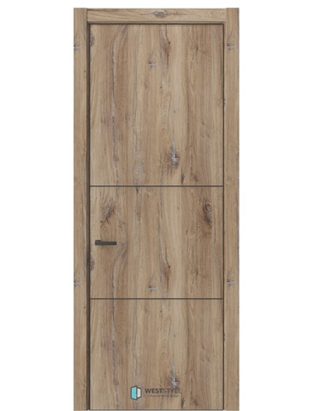 Двери WestStyle  "IN 26" Дуб Флагстафф /алюм.кромка  ДГ