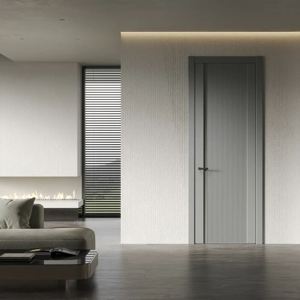 Двери WestStyle F30 F Альпийская ночь /Черное сатин Matelac  ДО