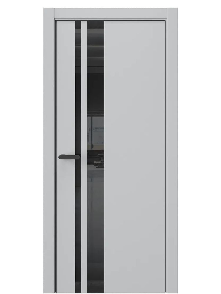 Двери WestStyle  "IN 38" Агатовое Сияние /Чёрное Lacobel /алюм.кромка  ДО