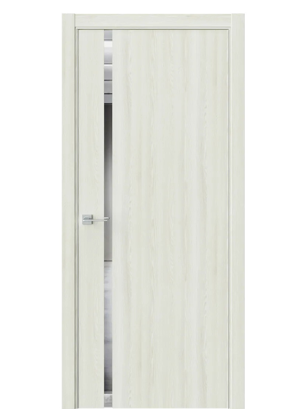 Двери WestStyle  "IN 36" Клен Крем /Зеркало /алюм.кромка  ДО