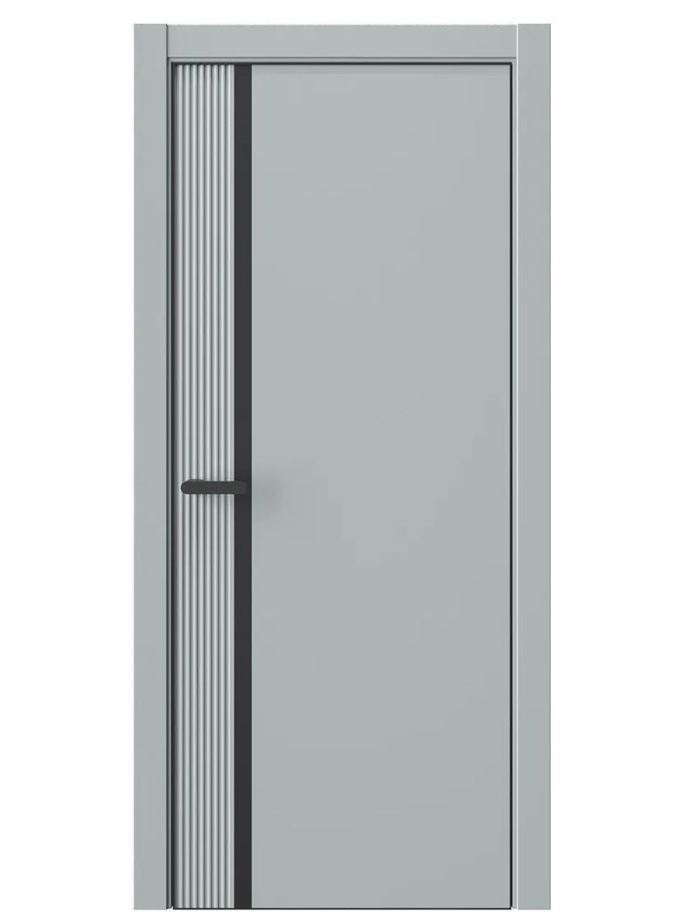 Двери WestStyle  "IN Flain 6" Платиновый Дым /молдинг /алюм.кромка  ДГ