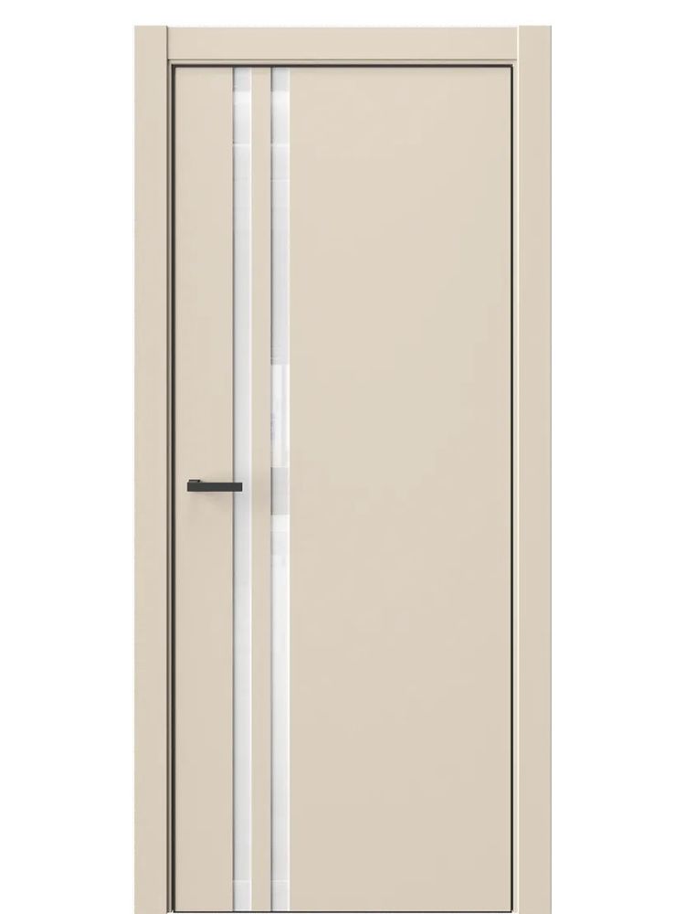 Двери WestStyle  "IN 37" Лазурный Песок /Аляска Lacobel /алюм.кромка  ДО