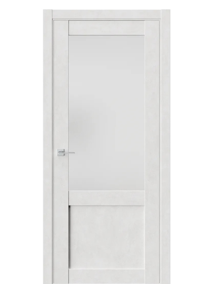 Двери WestStyle  NR4  Бетон Лайт /Белое Сатинат ДО