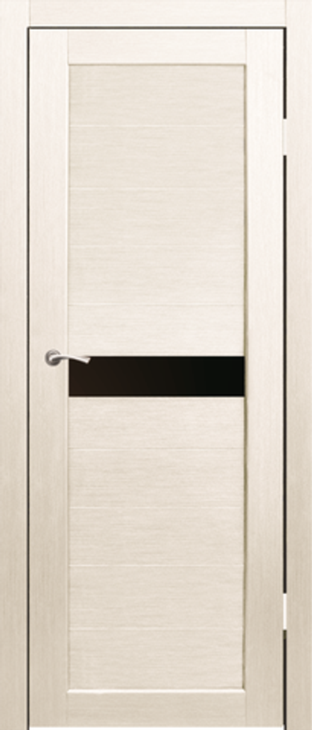 Межкомнатные двери SYNERGY "Примо" ДО Дуб молочный (Лакобель черное)