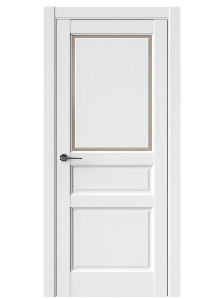 Двери WestStyle  LVT 5Е Белая Вуаль/ Бронза Сатинат ДО