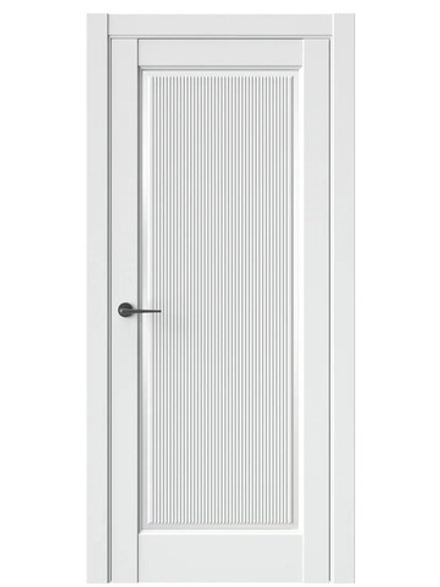 Двери WestStyle  LVT 1 FL Белая Вуаль/ Белое Сатинат ДО