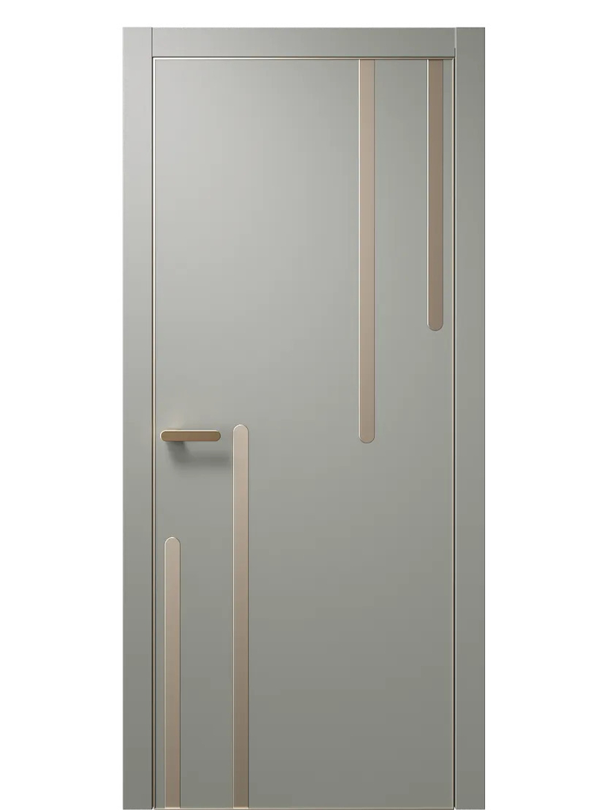 Двери WestStyle  "IN М3" Морская Галька /молдинг /алюм.кромка  ДГ