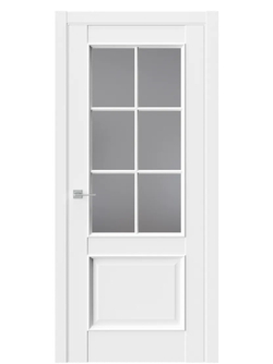 Двери WestStyle En 6 Emlayer белый / Графит Сатинат  ДО