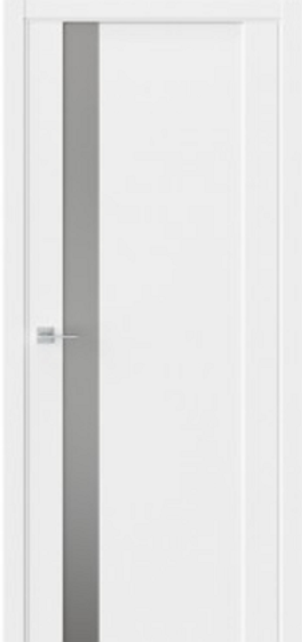 Межкомнатные двери WestStyle "F30" Белый радиал/Лакобель черное/Замковая стоевая Сенди ДО