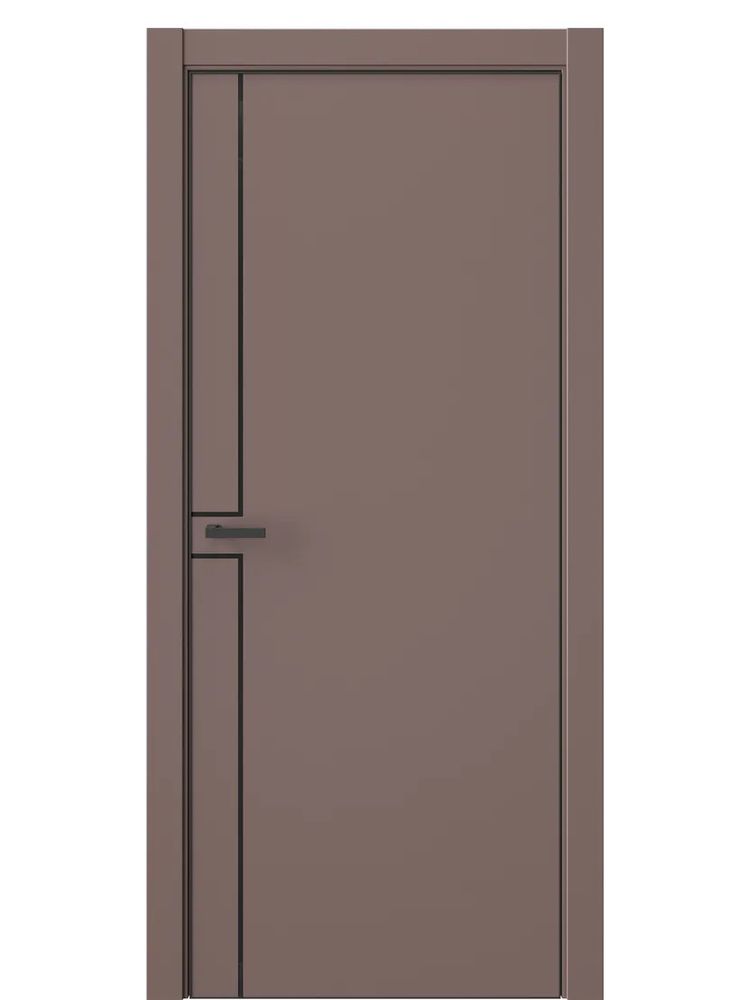 Двери WestStyle  "IN 42" Милкшейк /алюм.кромка  ДГ