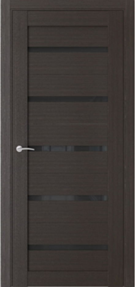 Межкомнатные двери WestStyle "Q55" (RE1) Орех макадамия/Черное лакобель ДО