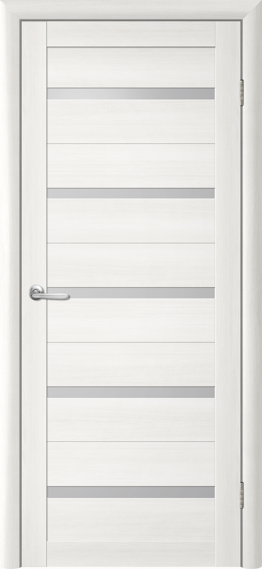 Межкомнатные двери ALBERO "Т-2" Лиственница Белая (ДО) Матовое белое