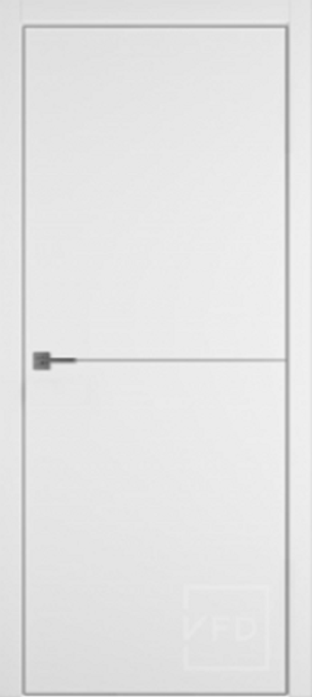 Межкомнатные двери ВФД "URBAN 1" 4х4 Emalex Ice/Silver Mould