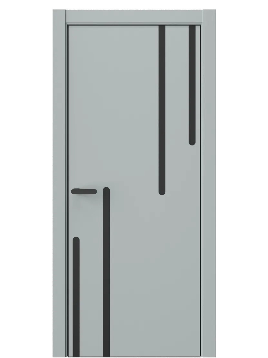 Двери WestStyle  "IN М3" Платиновый Дым /молдинг /алюм.кромка  ДГ