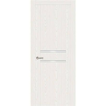 Межкомнатные двери СИТИДОРС "ТУРИН-2" Ясень крем/Белый триплекс (ДО)