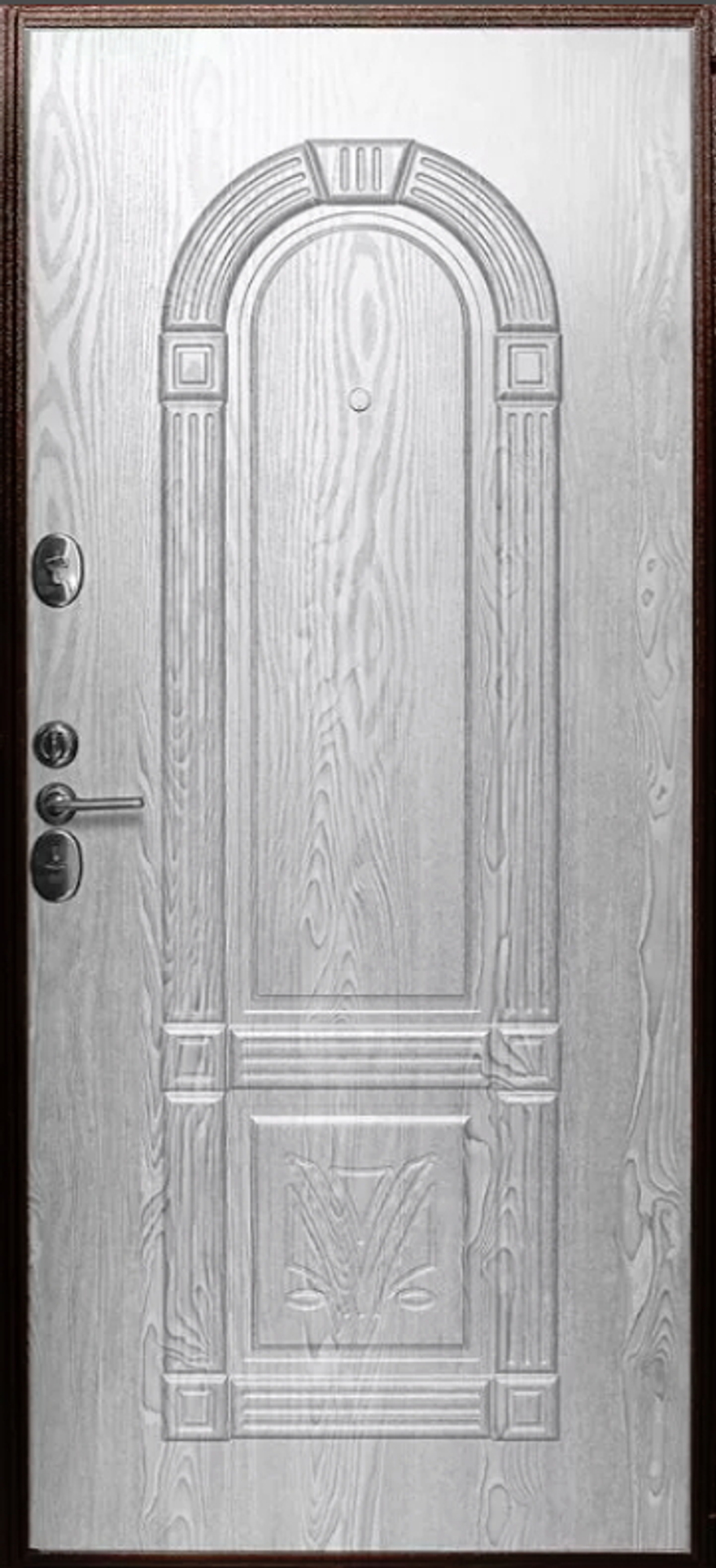 Сейф-дверь страж арка "3к-3d" беленый дуб