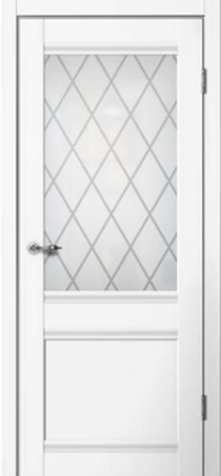 Межкомнатные двери LIDMAN Classic С1 Белый эмалит/худ.стекло ДО