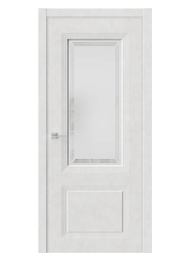 Двери WestStyle  Monte 4 Бетон Лайт /Белое Сатинат ДО