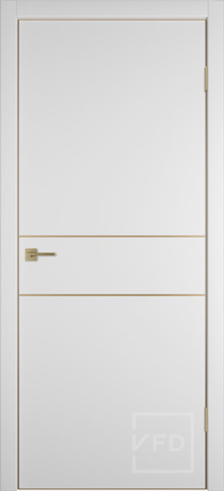 Межкомнатные двери "Urban 2H" Emalex Ice GM 4x4 (Алюминиевая кромка) ДГ