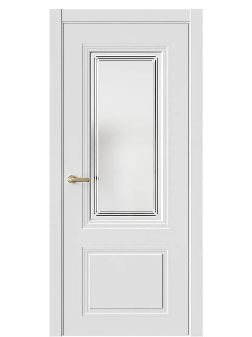 Двери WestStyle  Monte 4 Меринос Белый /Белое Сатинат ДО