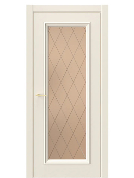 Двери WestStyle  "Брюгге 2" RAL Тон ванильный сатинат бронза ДО