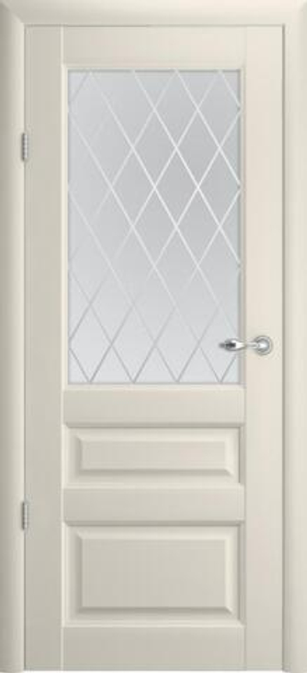 Межкомнатные двери ALBERO "Эрмитаж-2" Ваниль (ДО) Мателюкс Ромб