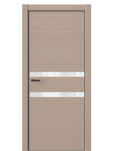 Двери WestStyle  "IN 13" Гляссе /Аляска Lacobel /алюм.кромка  ДО