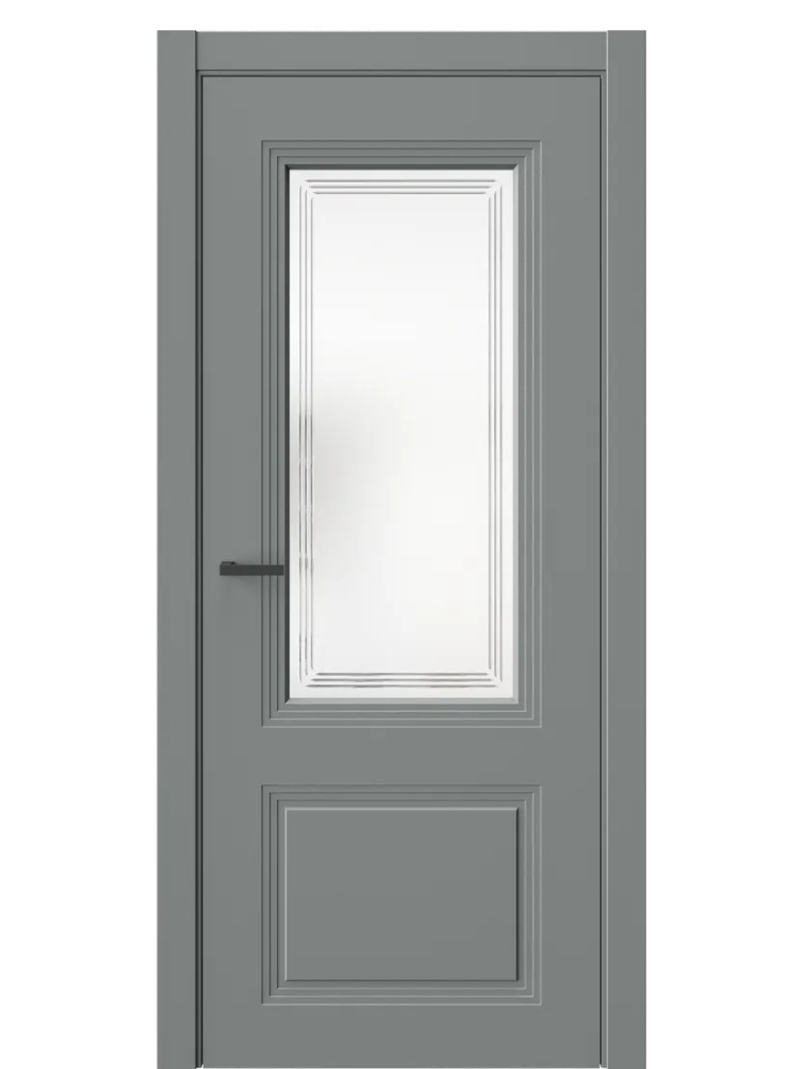 Двери WestStyle  Monte 4 Морская галька /Белое Сатинат ДО