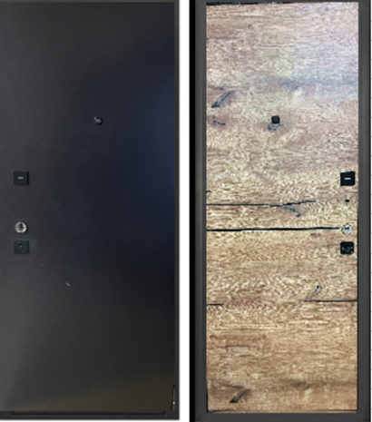 Сейф-двери "модерн"  антик серебро/дуб пацифик