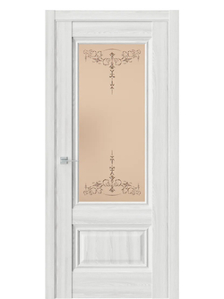 Двери WestStyle  "Ch 8"  Клен айс/ бронза сатинат ДО