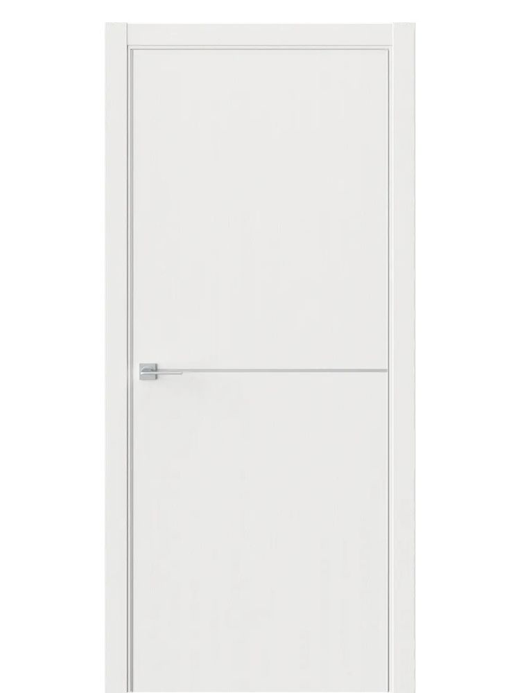 Двери WestStyle  "IN 39" Белое Дерево /алюм.кромка ДГ