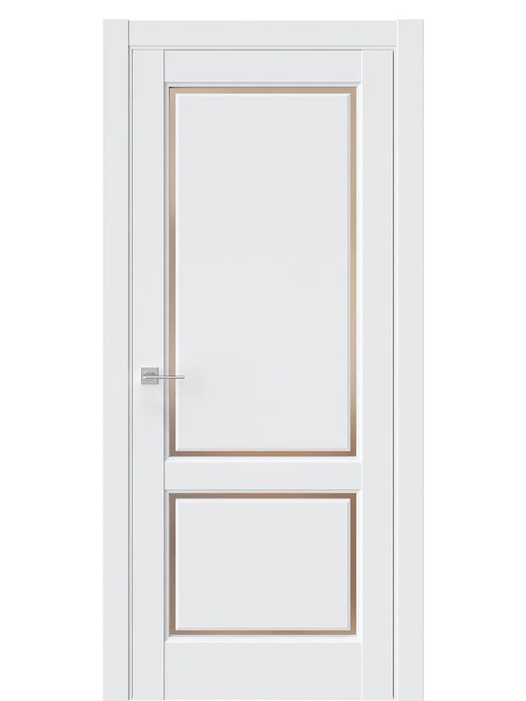 Двери WestStyle  LVT 3 Emlayer Белый/ Бронза Сатинат ДО