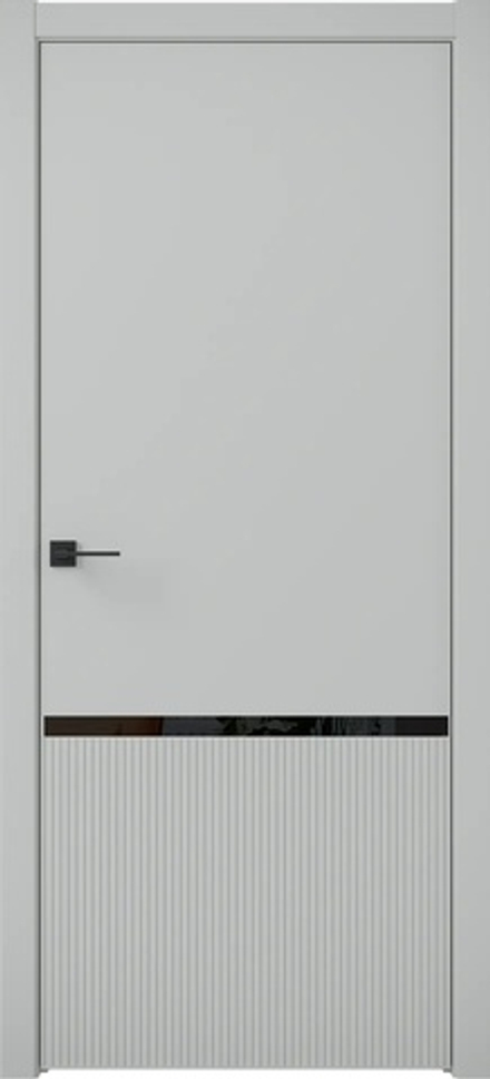 Двери Universe "Zeta Classic 8" (ДГО) черное стекло