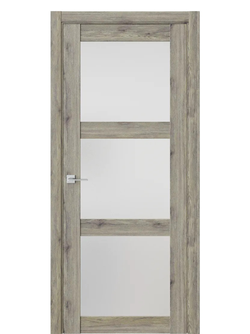 Двери WestStyle  NR6  Дуб Эссе /Белое Сатинат ДО