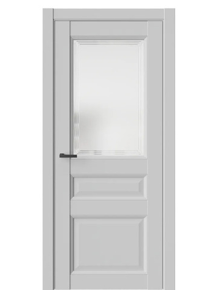 Двери WestStyle Enika 6 Emlayer серый /Белое Сатинат  ДО