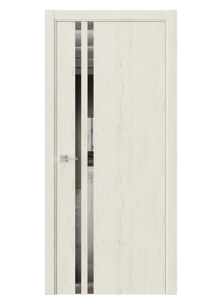 Двери WestStyle  "IN 37" Дуб Джентл /Зеркало графит /алюм.кромка ДО