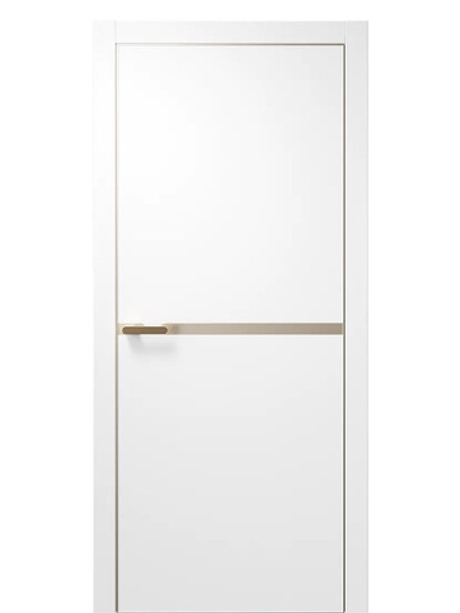 Двери WestStyle  "IN М1" Меринос Белый /молдинг /алюм.кромка  ДГ