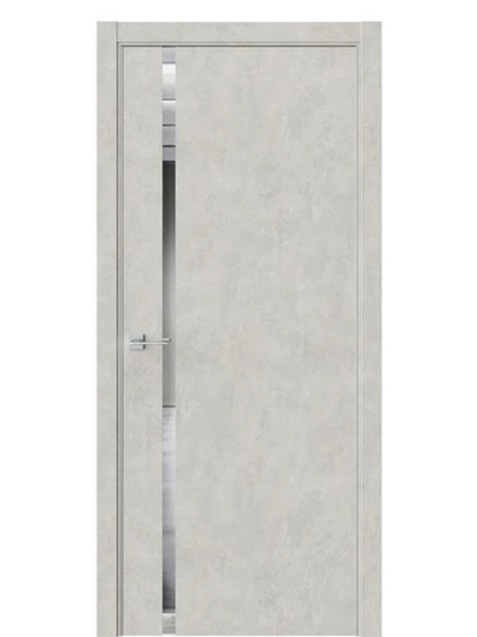Двери WestStyle  "IN 36" Бетон Смоки /Зеркало /алюм.кромка ДО